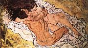Egon Schiele the embrace oil painting artist